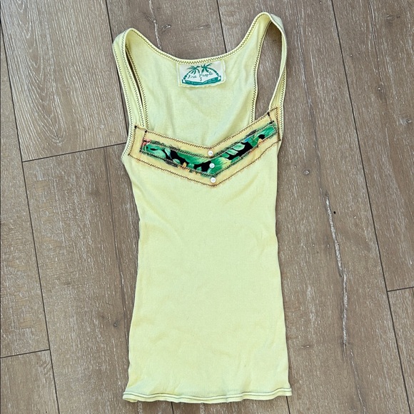Free People Tops - Free People Tank Top with Floral/Lace/Button Accents